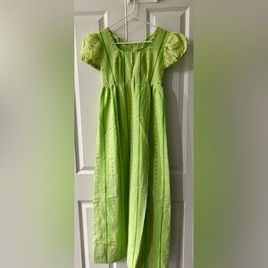 Vintage green daisy dress